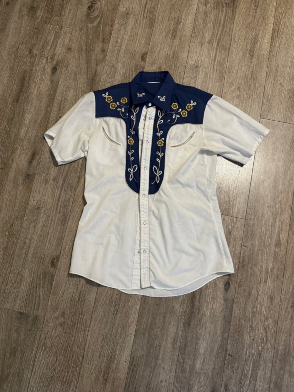 Vintage rio grande western style cowgirl button up Short sleeve rodeo shirt